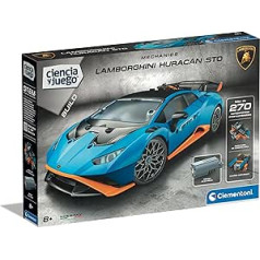 Clementoni Lamborghini Huracan Science and Game Building This Incredible Car with Electric Motor, Multi-Colour (55481.2)