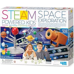 4M 405537 ar STEAM darbināms liela kosmosa projekta izpētes komplekts bērniem no 5 gadu vecuma, daudzkrāsains
