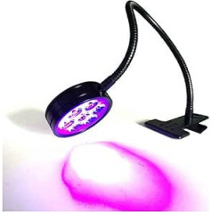 IBERSA UV-LED-Schwarzlicht, 70 W Clip-on UV-lampe Grünes Öl Schattenlose Klebetinte Handy-Wartungslampe Banknotenprüfung UV-Klebstoffhärtung (Izmērs: 1 UK, krāsa: 405nm)