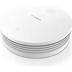 Bosch Smart Home Smoke Alarm II ar lietotnes funkciju un nomaināmu akumulatoru, kas ir savietojams ar Apple HomeKit