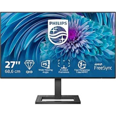 Philips 275E2FAE 27 collu QHD spēļu monitors, 75 Hz, 4 ms, AdaptiveSync (2560 x 1440, HDMI, DisplayPort) Melns