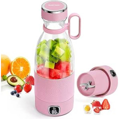 Portable Blender, Mini Blender for Smoothies and Shakes with Six Blades for Kitchen, Travel, Gym