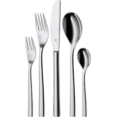 WMF Palermo Besteck Set 12 Personen, Essbesteck 60 teilig, Monobloc-Messer, Cromargan Edelstahl poliert, glänzend, spülmaschinenfest