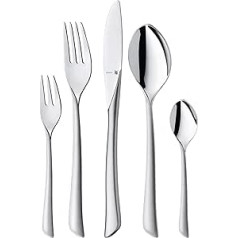 WMF Virginia Edelstahl Besteck Set 6 Personen, Essbesteck Set 30 teilig, Hohlheftmesser, Cromargan Protect teilmattiert, kratzbeständig