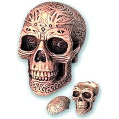 Reprodukcija Heroic Fantasy Pelnutrauks Skull Tribal ar vāku 10/11/6,5 cm