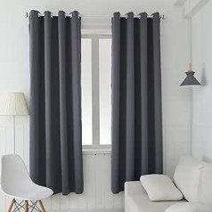7VSTOHS Opaque Blackout Curtain, Heat and Sound Insulating Blackout Curtains for Window Decoration in Living Rooms, Bedrooms, Offices and Children's Rooms