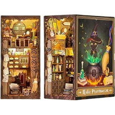 Fsolis DIY Book Nook Kit, DIY Miniatur Puppenhaus Kit Buch Nook Kit Maksa Booknook DIY Miniatur Haus Kit Magic Book Ecke Muttertag (SZ05)