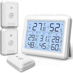 Brifit hygrometer thermometer, indoor outdoor thermometer hygrometer