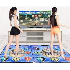 ‎Urfeda URFEDA Dance Mat Foldable Double Dance Matith USB Port Non-Slip Compatible with TV/PC Play Mat Soundproof for Baby Girls Boys