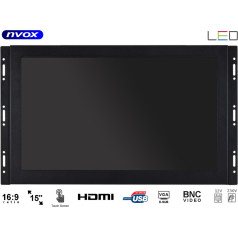 Skārienekrāna atvērts rāmis led 15 collu vga hdmi bnc usb 12v 230v