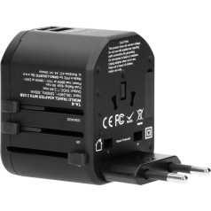 Ceļojumu adapteris Go World ASV/UK/EURO/AUS ligzdām (USB 5V,2,4A)