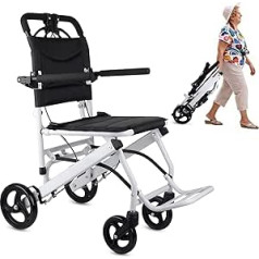 Tripaide īpaši vieglie transporta ratiņkrēsli, salokāmi pieaugušajiem, sver 7,3 kg, pārnēsājami ceļojumu ratiņkrēsli, vieglie tranzīta ratiņkrēsli senioriem, alumīnija ratiņkrēsli, balsti 100 kg