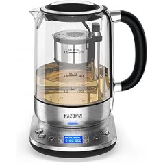 Razorri Electric Tea Maker - 1.7 L, Automatic Lifting Tea Basket BPA Free, 5 Types of Tea and 3 Brewing Strengths, Keep Warm Up to 60 Minutes, Programmable Time for Tea Preparation, with Stainless