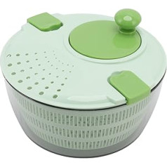 CHICIRIS Salad Spinner, 4 Litre Multi-Purpose Salad Spinner, Vegetable Washer with Bowl, Strainer, Basket and Easy Handle. For Drying Vegetarian Fruits, Green