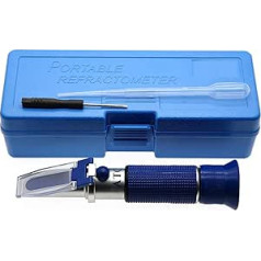 AMTAST Handheld Brix Refractometer Automatic Temperature Compensation 0-32% Specific Weight Hydrometer with ATC Refractometer for Sugar Content Test of Liquid Fruit Preservations
