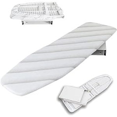 Mosegor Extendable Ironing Board for Furniture, Folding Table Ironing Board, Hidden Ironing Board for the Cabinet, Pull-Out Drawer, Space-Saving, Robust Ironing Board, 180° Rotatable, 95 x 30 cm