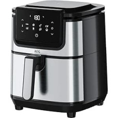 AEG AF6-1-4ST Air Fryer / Frying / Grilling / Roasting / Baking with No/Low Oil / 8 Programmes / 3.5 L Capacity / Dishwasher Safe / LED Touch Display / Programmable / Stainless Steel / Grey