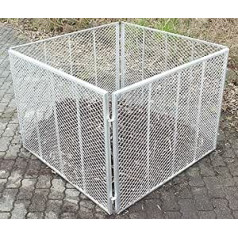 Composter Hot-Dip Galvanised Metal Composter Made of Expanded Metal Garden Compost Container 100 x 100 x 80 cm