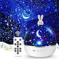 Night Light, Night Light Starry Sky Projector Children with 15 Films, Night Light Children's Night Light Baby, Music Box Baby Girl, Bluetooth Bedside Lamp Children's Lamp Children's Room Decoration,