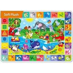 Quokka koka ABC burtu puzles maziem bērniem, 1 2 3 4 gadi, 26 koka bloki ar alfabēta cipariem, mīklu spēles maziem bērniem, Montessori mācību rotaļlietas zēniem un meitenēm