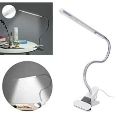 LED lasīšanas lampa, 4,5 W skavas lampas, LED galda lampa, acu kopšana, 360 grādos pagriezta, elastīga skavas gaisma, USB interfeisa galda lampa