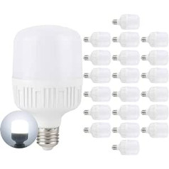 Mengjay E27 13 W LED Glühlampe, 125 W Halogēna lampu ekvivalents, Nicht-Dimmable, 1300LM, Energiesparende LED Glühbirne, 6000K Kaltes Weiß, 20 Pack