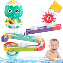 CRIOLPO Bath Toy, Bath Toy from 3 4 5 Years DIY Marble Run Water Toy Bath Toy Baby Water Toy Children Bath Fun Gift Girls Boys