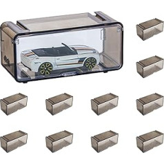 10 Pieces 1/64 Car Model Display Case Clear Acrylic Display Case for Car Model Scale Match Box Wheel Display Case Car Garage Display Case for Scale 1/64, 1/156 1/89 1/185 1/90 1/136 1/73 1/70 1/80