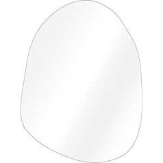 Navaris Wall Mirror without Frame - Decorative Mirror 75 x 55 cm for Hanging - Bathroom Mirror Hallway Toilet - Wall Decoration Bathroom Hanging Mirror - Oval Design