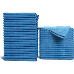 Zvonema ZNM Microfibre Cloths, 36-Piece Cleaning Cloths Set, Lint-Free, Streak-Free Microfibre Cleaning Cloth, Absorbent Tea Towels, Cleaning Cloths for Kitchen, Car, 35 x 35 cm