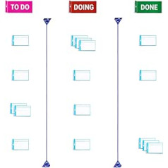 PATboard Scrum Board un Kanban Board Home Toolset Magnetic — magnētiskās kartes veiklai projektu vadībai — uzlabojiet savu produktivitāti, izmantojot šos mājas biroja rīkus