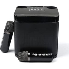 Auveach Karaoke Speaker with 2 Microphones, Professional Wireless Portable Wireless Speaker for Parties, Activities and Camping, Supports AUX USB/TF Card