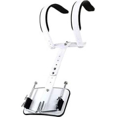 MILISTEN Snare Drum Carrier Adjustable Snare Drum Shoulder Strap Harness Backing Frame Percussion Instrument Supplies White