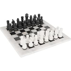 FENRIR RADICALn pilnībā roku darbs, oriģināls marmora balts un melns šaha galda spēļu komplekts diviem spēlētājiem pilns šaha spēles galda komplekts