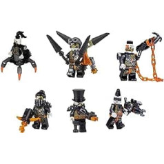 LEGO Ninjago: 6 pūķu mednieku armija — tētis bez kājām Iron Baron Nitro Jet Jack smagā metāla papēdis