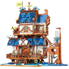 Beberlu Fisherman Store Building Kit, Ideas Seaview House Building Toys 3265 шт. Набор для строительства дома STEM Toys Подарок для взрослых Детская коллекция украшений для дома