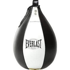 Everlast Unsiex 1910 Pieaugušo sporta boksa ātrspēles boksa soma, melna/balta, 9 x 6