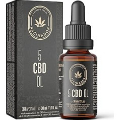 CBD eļļa 5% pilna spektra kanabidiola pilieni no bioloģiskās audzēšanas - laboratorijā pārbaudīti CBD pilieni ar 1500 mg kanabidiola - kaņepju eļļa (CBD eļļa) no Austrijas - 30 ml ASCINADOR®