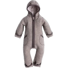 cocoome Wollwalk kombinezons Baby Natural Merino Wool ar rāvējslēdzēju | Pastaigas vilnas uzvalks zīdainim līdz mazulim | Iekļauts vilnas mazgāšanas līdzeklis | Dažādi izmēri un modeļi