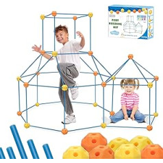 COGO Fort Celtniecības rotaļlieta DIY Forts Ala Bērnu rotaļu telts Cietokšņi Alu Būvniecība Bērnu Rotaļu namiņš Iekštelpu āra rotaļlieta Mācību rotaļlieta zēniem un meitenēm no 5 gadiem 91 gab.