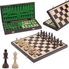 High-Class OLYMPIC Large 42cm / 16.5in Wooden Hand Crafted Professional Chess Set by Master Of Chess