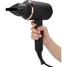 3000 W Electric Hair Dryer with Negative Lons and Constant Temperature, Strong Adjustable Hair Dryer with Nozzle, Black