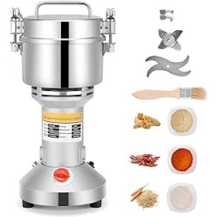 Aomdom Electric Grain Mill, 500 g, Grain Mill, Stainless Steel Mill, Electric 28000 rpm, Strong Motor, High Speed Electric Mill, 30s Fine Grinding for Kitchen Cereals, Spices, Corn