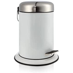 möve Push Pedal Bin 22 x 29,5 cm nerūsējošā tērauda sniegs