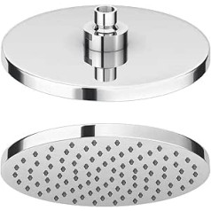 Taps2Traps® 200mm Round Anti-Limescale Swivel Shower Head