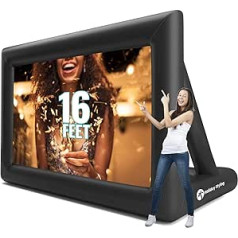 Holiday Styling Outdoor Projector Screen - Inflatable Projector Screen 192 Inches (16:9) - Self-Inflating in 2 Minutes - For Garden, Parties, Camping