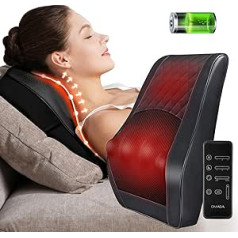 Omassa Neck Massager with Heat, Wireless Massager Back Massager with 3D Massage, Electric Massage Cushion for Neck, Back, Shoulder, Muscle Pain Relief, Gifts for Men and Women