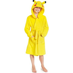 Pokemon bērnu peldmētelis Pikachu halāts pūkains vilnas peldmētelis zēnu un meiteņu halāts bērniem un pusaudžiem no 4 līdz 14 gadiem