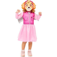 amscan Girls' Children's Skye kostīms Paw Patrol Skye Dress Wings Mask Series Helper on Four Paws Dog Theme Party Carnival