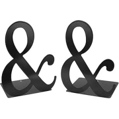 1 Pair Black Music Note Bookends, Creative Music Melody Non-Slip, Thickening Iron Bookends, Desk Organiser, Holder for Kids, Music Lovers, Library, School, Home,